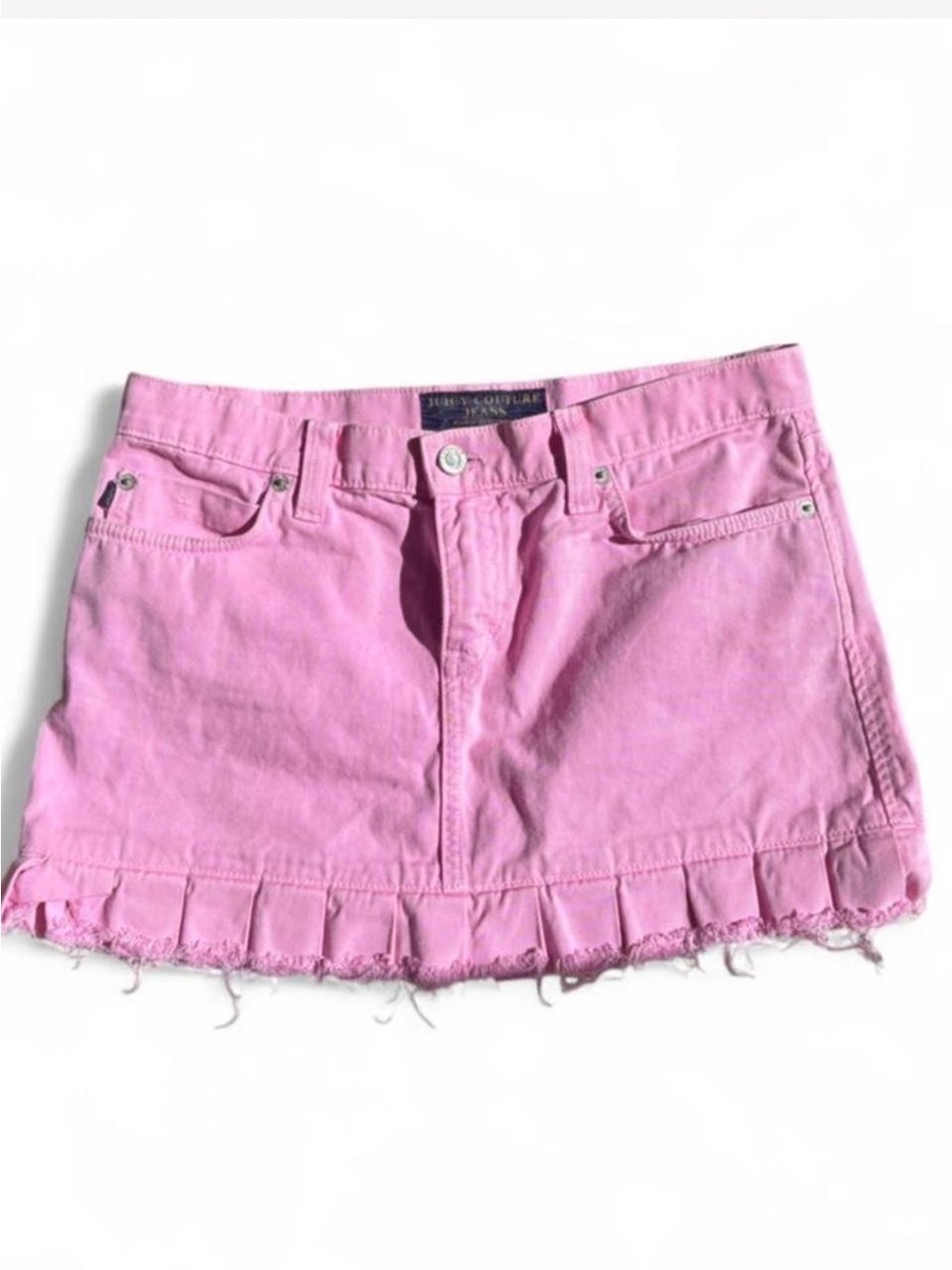Vintage Juicy Couture Pink Mini Skirt with Ruffle Hem